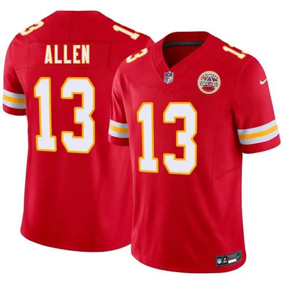 Men%27s Kansas City Chiefs #13 Cyrus Allen Red 2026 Draft F.U.S.E. Vapor Untouchable Limited Stitched Jersey