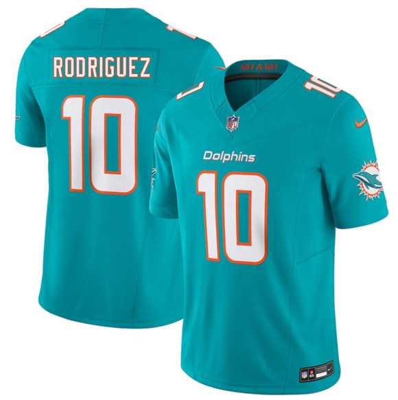 Men's Miami Dolphins #10 Jacob Rodriguez Aqua 2026 Draft F.U.S.E. Vapor Limited Stitched Jersey-0
