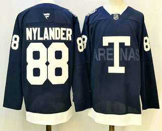 Men%27s Toronto Maple Leafs #88 William Nylander Navy Heritage Classic Stitched Authentic Jersey