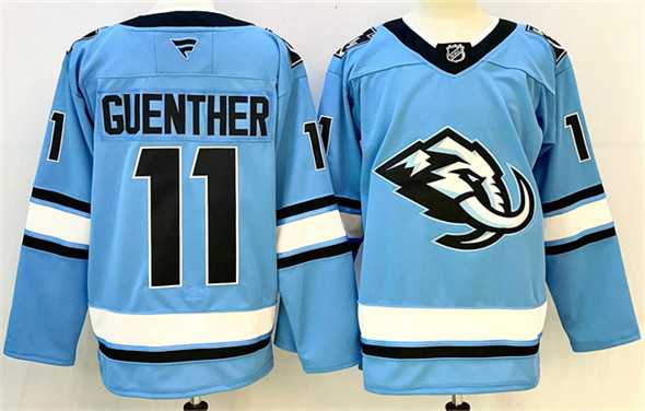 Men%27s Utah Mammoth #11 Dylan Guenther Blue 2025 Stitched Jersey