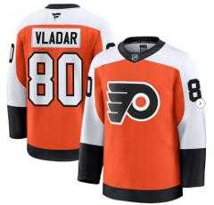 Men's Philadelphia Flyers #80 Dan Vladar Orange 2024-25 Home Stitched Hockey Jersey Dzhi-0