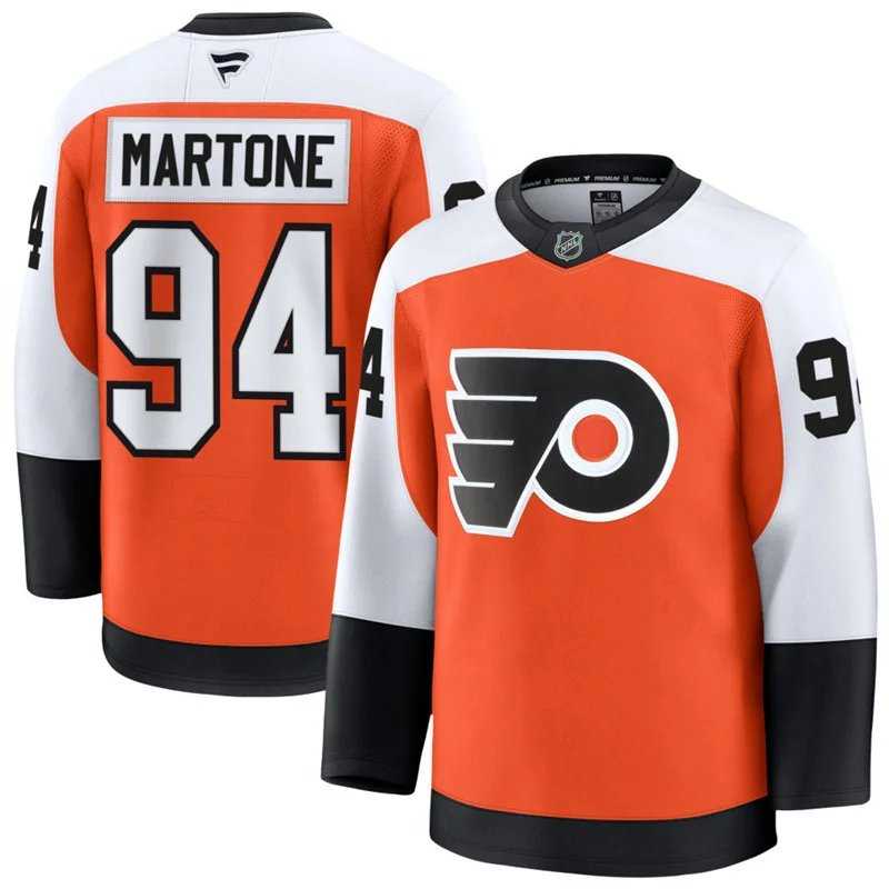 Men%27s Philadelphia Flyers #94 Porter Martone Orange Home stitched Hockey Jersey Dzhi