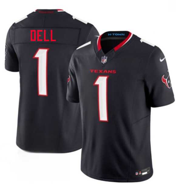 Men's Houston Texans #1 Tank Dell Navy 2nd Alternate 2026 F.U.S.E. Vapor Limited Stitched Jersey Dzhi-0