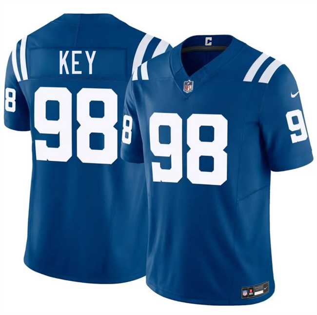 Men%27s Indianapolis Colts #98 Arden Key Blue 2026 F.U.S.E. Vapor Limited Stitched Jersey Dzhi