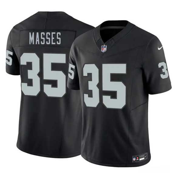 Men%27s Las Vegas Raiders #35 Hezekiah Masses Black 2026 F.U.S.E. Vapor Untouchable Limited Stitched Jersey Dzhi