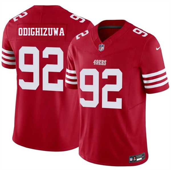 Men's San Francisco 49ers #92 Osa Odighizuwa Red 2026 F.U.S.E. Vapor Untouchable Limited Stitched Jersey Dzhi-0