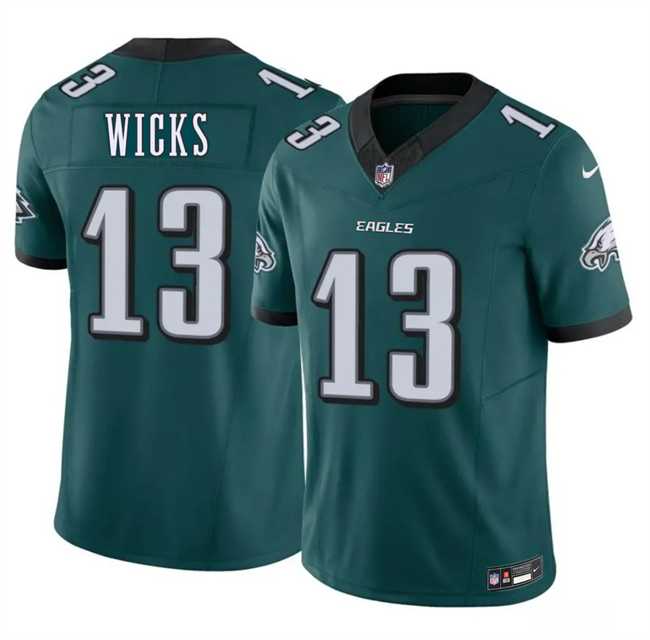 Men%27s Philadelphia Eagles #13 Dontayvion Wicks Green 2026 F.U.S.E. Vapor Untouchable Limited Stitched Jersey Dzhi
