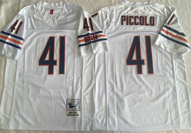 Men%27s Chicago Bears #41 Brian Piccolo White Limited Stitched Football Jersey