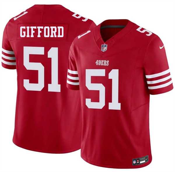 Men%27s San Francisco 49ers #51 Luke Gifford Red 2026 F.U.S.E. Vapor Untouchable Limited Stitched Jersey Dzhi