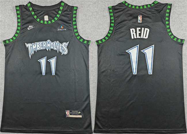 Men%27s Minnesota Timberwolves #11 Naz Reid Black 2025-26 Classic Edition Stitched jersey