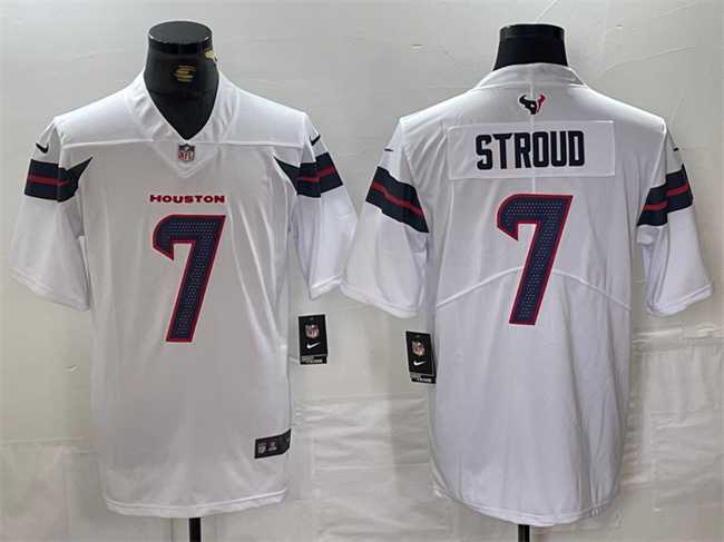Men%27s Houston Texans #7 C.J. Stroud White Vapor Untouchable Football Stitched Jersey
