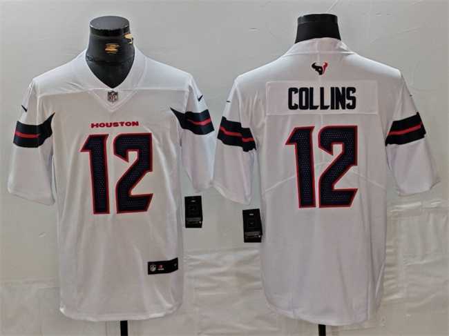 Men%27s Houston Texans #12 Nico Collins White Vapor Untouchable Stitched Football Jersey