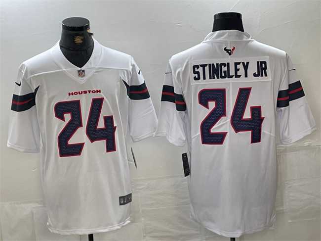 Men%27s Houston Texans #24 Derek Stingley Jr. White Vapor Untouchable Football Stitched Jersey