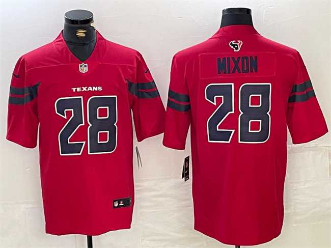 Men%27s Houston Texans #28 Joe Mixon Red Vapor Untouchable Stitched Football Jersey
