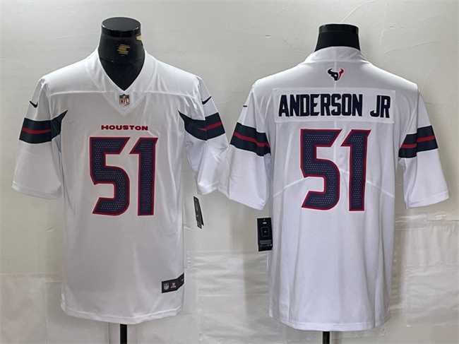 Men%27s Houston Texans #51 Will Anderson Jr. White Vapor Untouchable Football Stitched Jersey