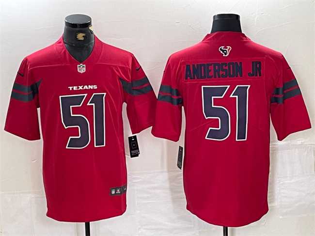 Men%27s Houston Texans #51 Will Anderson Jr. Red Vapor Untouchable Football Stitched Jersey