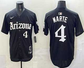 Men%27s Arizona Diamondbacks #4 Ketel Marte Black Vapor Premier Limited Stitched Baseball Jersey
