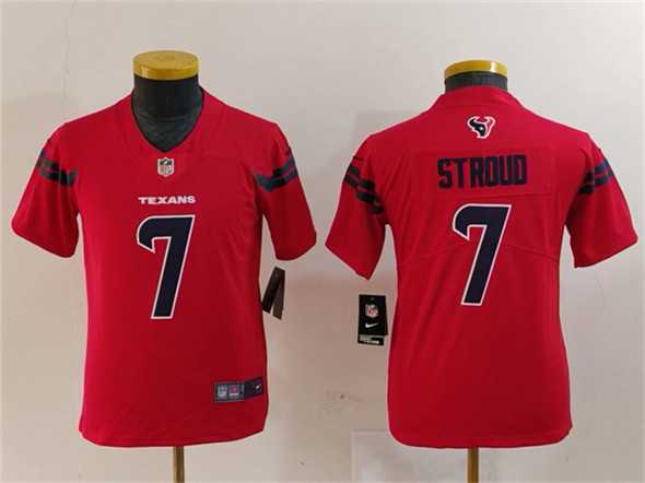 Youth Houston Texans #7 C.J. Stroud Red Vapor Untouchable Limited Stitched Jersey