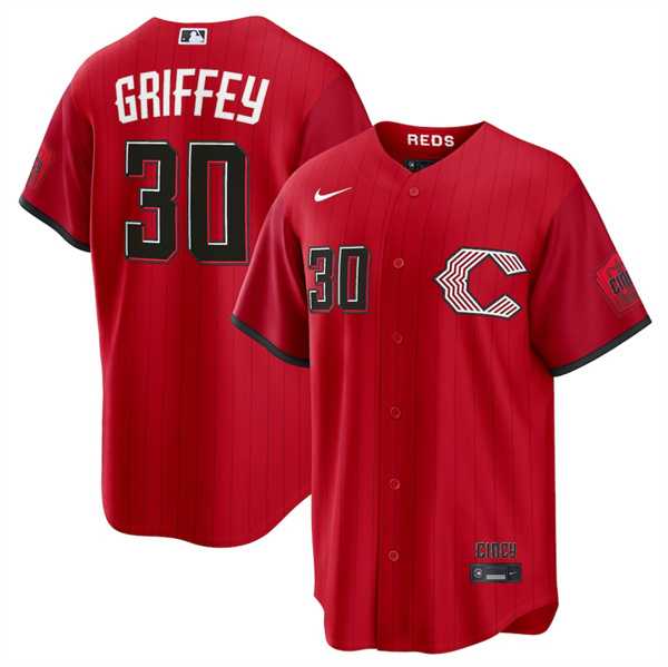 Men%27s Cincinnati Reds #30 Will Benson Red 2026 City Connect Stadium Stitched Jersey Dzhi