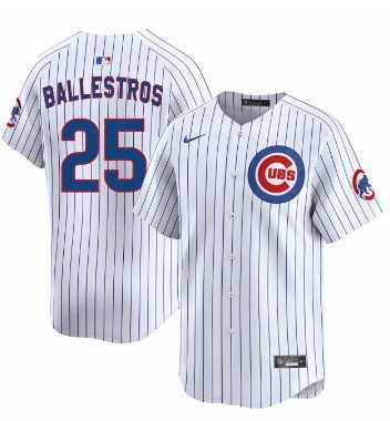 Men's Chicago Cubs #25 Moises ballesteros White Cool Base Stitched Jersey Dzhi-0
