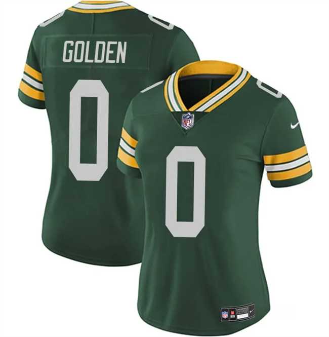 Women%27s Green Bay Packers #0 Matthew Golden Green 2025 Draft Vapor Untouchable Limited Stitched Jersey Dzhi