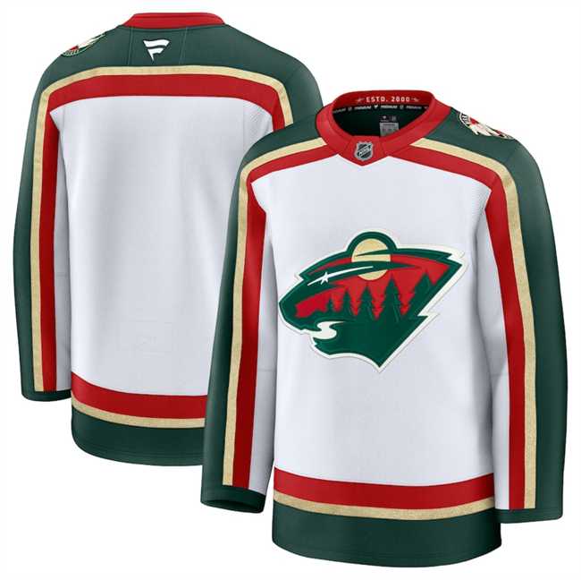 Men's Minnesota Wild Blank White 2025 25th Anniversary Stitched Jersey Dzhi-0