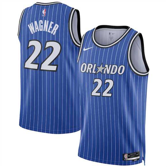 Men%27s Orlando Magic #22 Franz Wagner Blue 2025 Icon Edition Stitched Basketball Jersey Dzhi