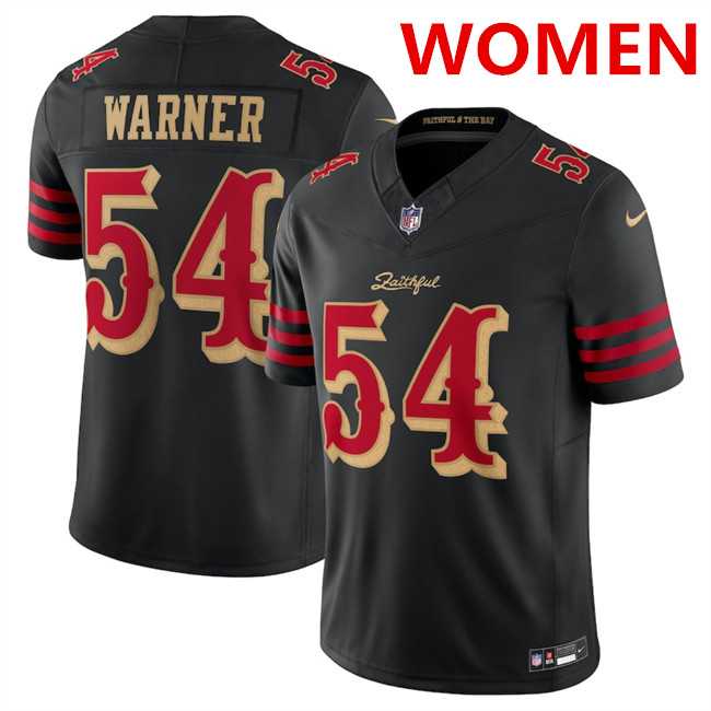 Women%27s San Francisco 49ers #54 Fred Warner Black 2025 F.U.S.E. %27Rivalries%27 Vapor Limited Stitched Jersey Dzhi