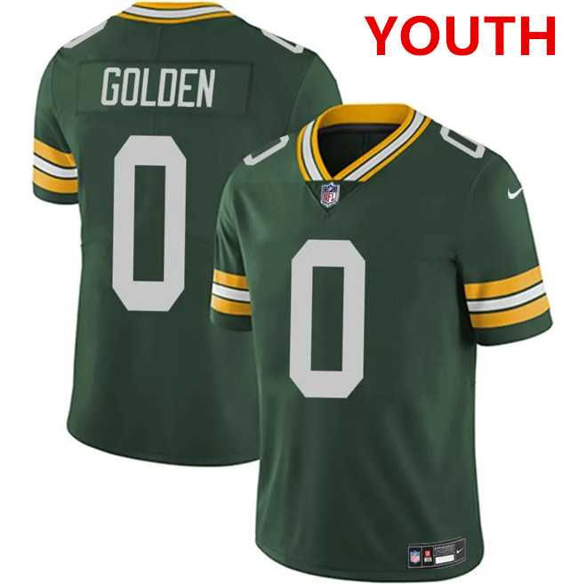 Youth Green Bay Packers #0 matthew golden green 2025 Vapor Untouchable Limited Stitched Jersey Dzhi