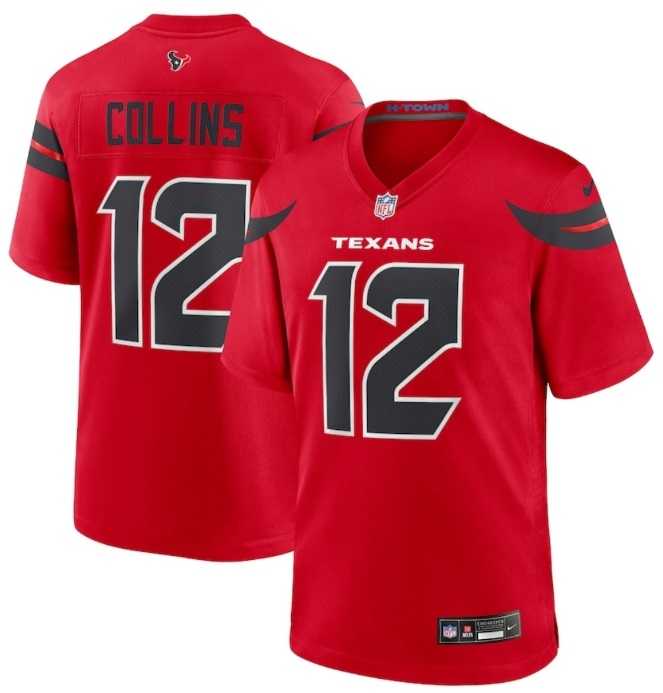 Men & Women & Youth Houston Texans #12 Nico Collins Red Alternate Vapor Limited Stitched Jersey