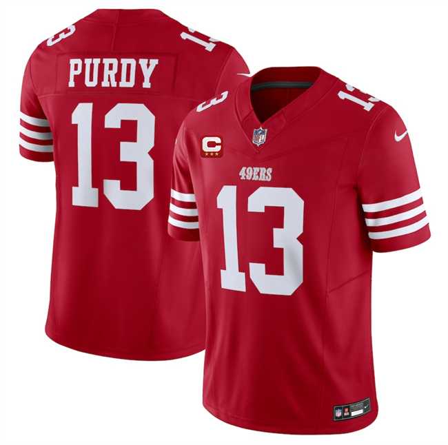 Men%27s San Francisco 49ers #13 Brock Purdy Red 2025 F.U.S.E. With 3-Star C Patch Vapor Untouchable Limited Stitched Jersey Dzhi