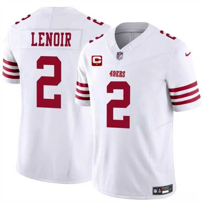 Men%27s San Francisco 49ers #2 Deommodore Lenoir White 2025 F.U.S.E. With 1-Star C Patch Vapor Untouchable Limited Stitched Jersey Dzhi