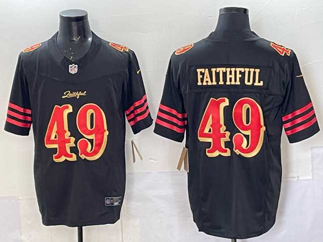 Men%27s San Francisco 49ers #49 Faithful Black 2025 F.U.S.E. %27Rivalries%27 Vapor Limited Stitched Jersey