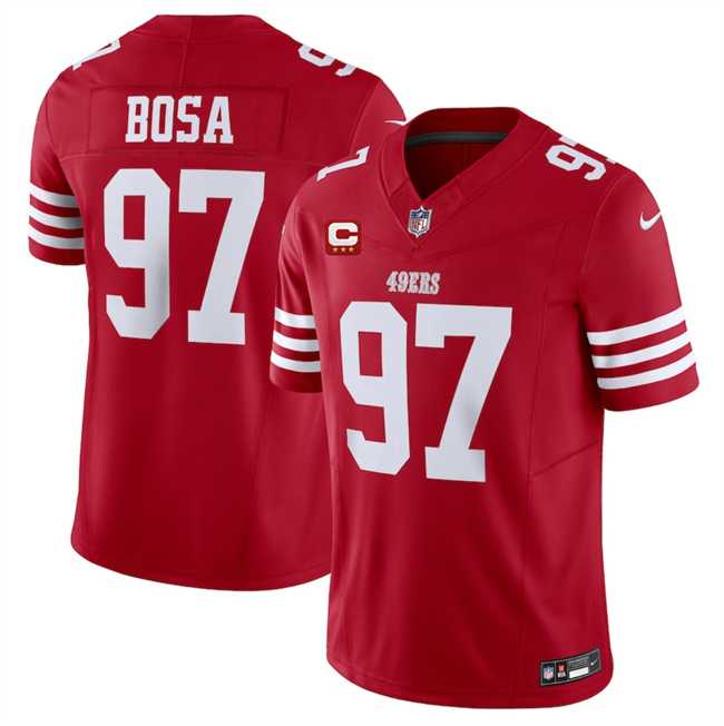 Men%27s San Francisco 49ers #97 Nick Bosa Red 2025 F.U.S.E. With 3-Star C Patch Vapor Untouchable Limited Stitched Jersey Dzhi