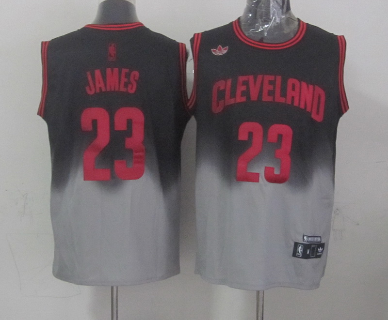 NBA Cleveland Cavaliers #23 James Black grey Limited Jerseys-0