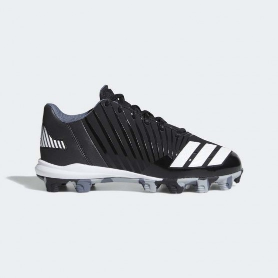 Kids Core Black/White/Onix Adidas Icon Molded Cleats Baseball Shoes 118IMUVK-0
