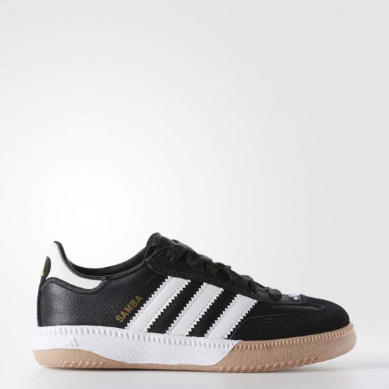 Kids Black/White Adidas Samba Soccer Cleats 511SLBJD-0