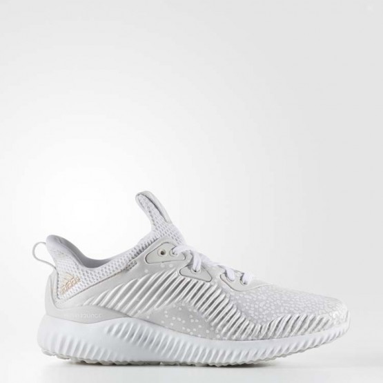 Kids Grey/White Adidas Alphabounce Running Shoes 662QZRYG-0