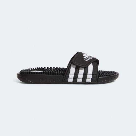 Kids Black/White Adidas Adissage Slides Training Shoes 751BSJPA-0
